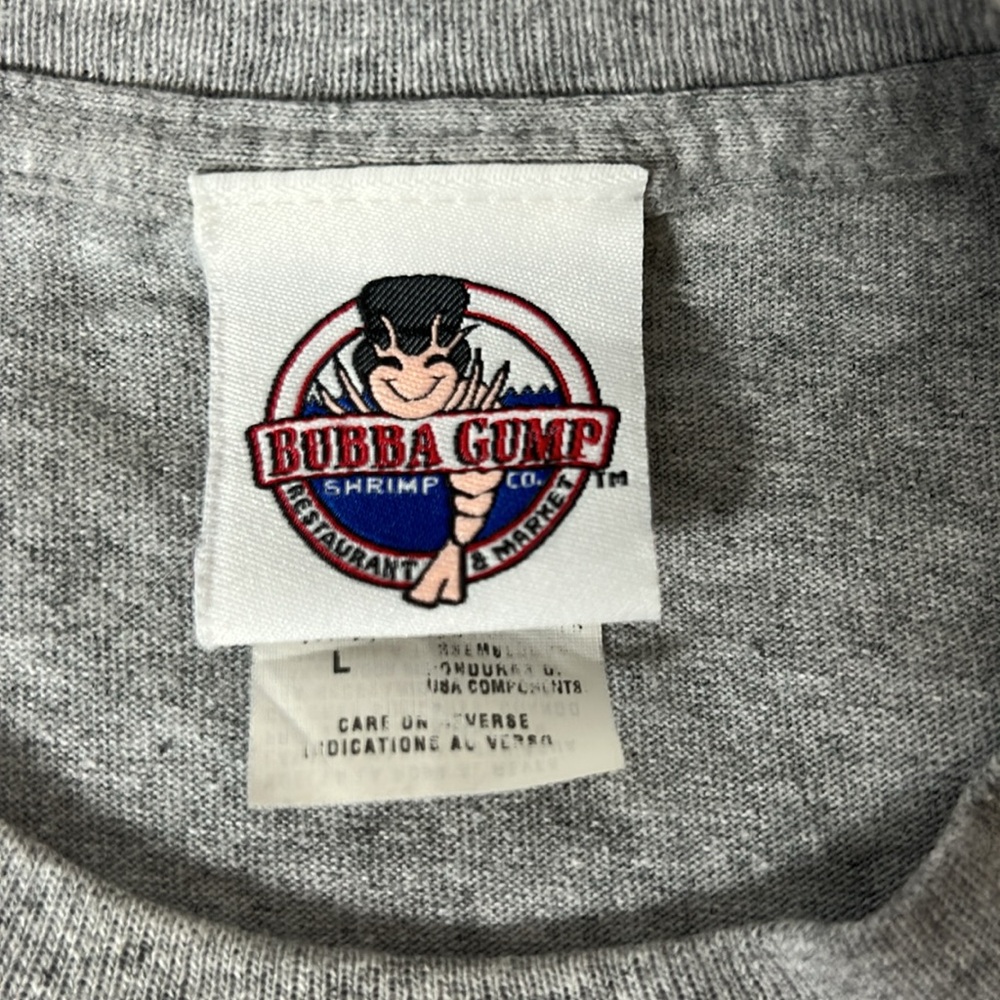 Bubba Gump Shrimp Co. Forrest Gump Short Sleeve Cotton Gray T-shirt Size Large - Picture 2 of 5